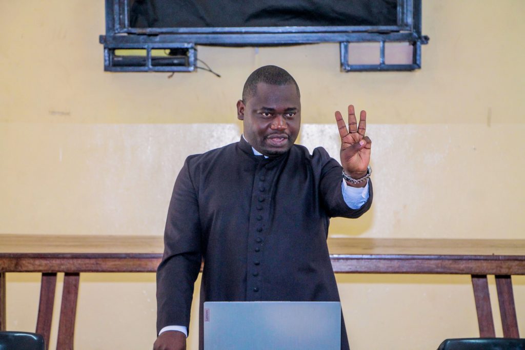Fr. Kaliwamba during the sessions