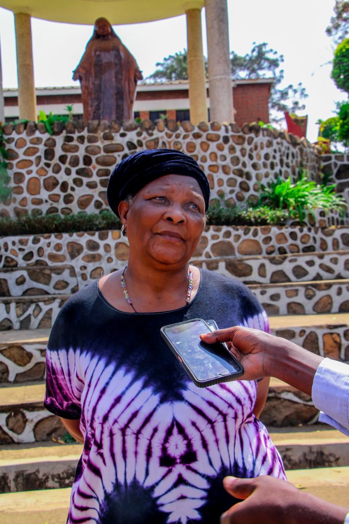 Mrs. Chimbaza being interviewed