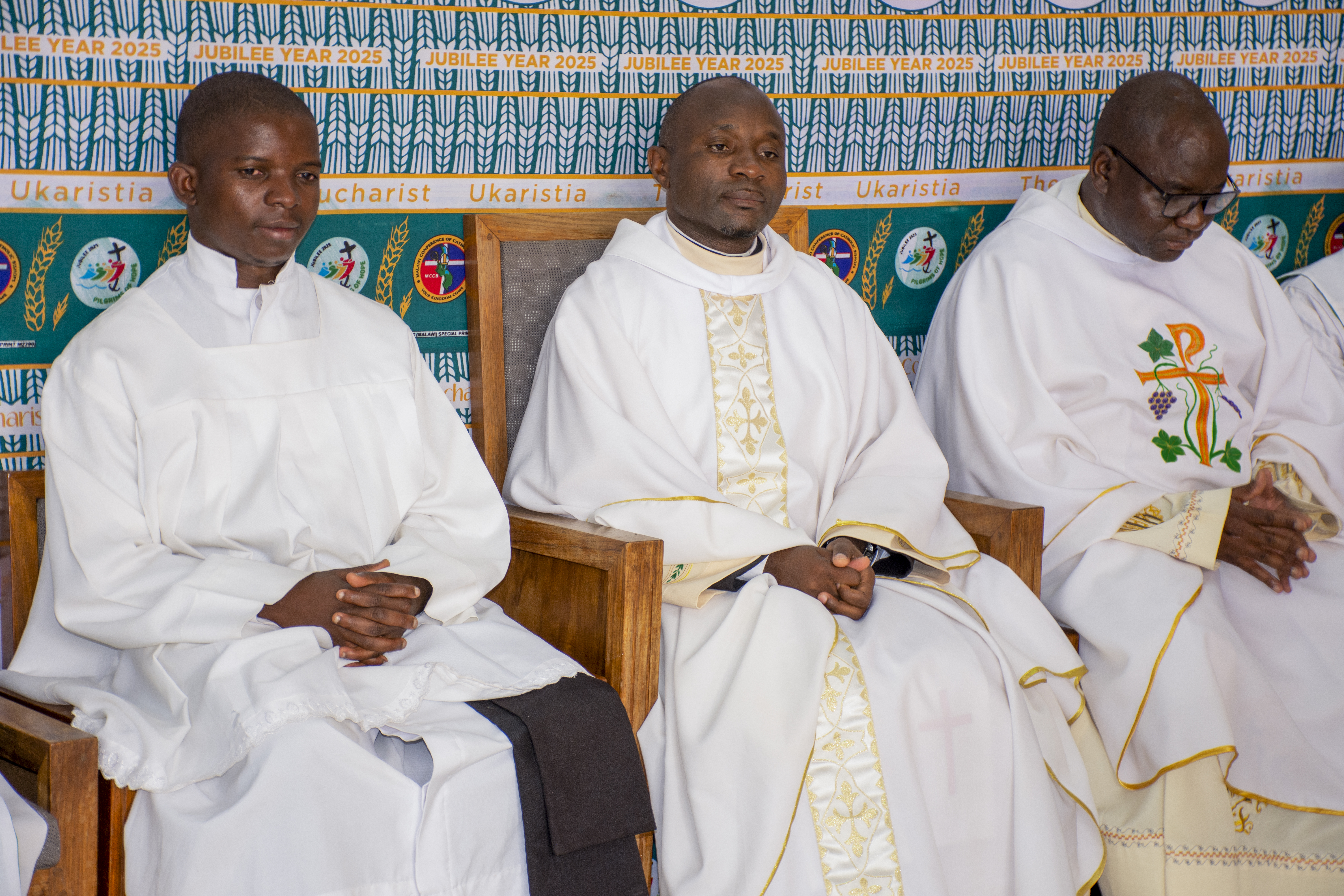 From Left to Right: Br. Bright Jossam, Fr. Louis Chikanya and Fr. Geoffrey Chikapa